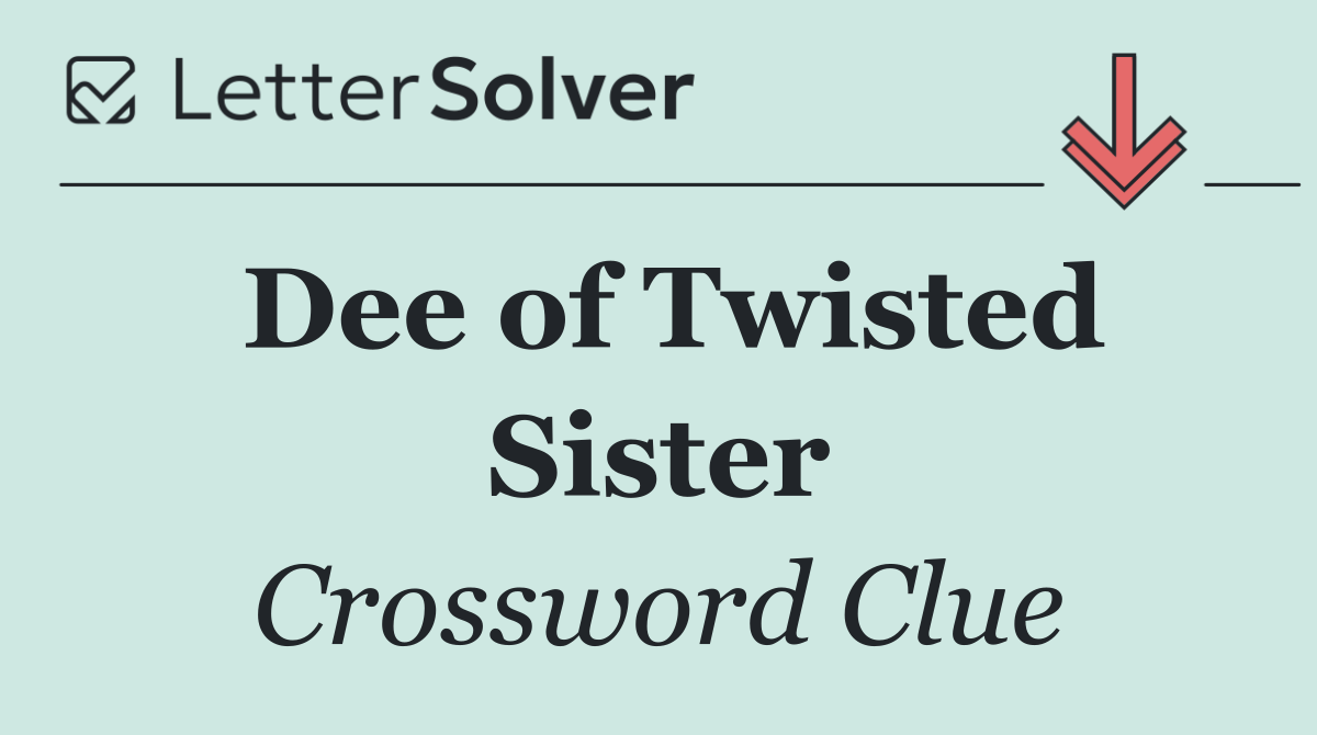 Dee of Twisted Sister