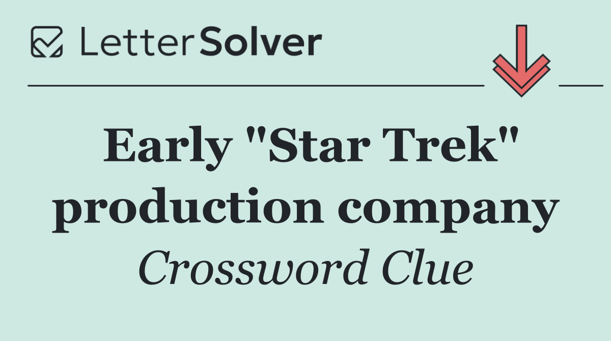 Early "Star Trek" production company