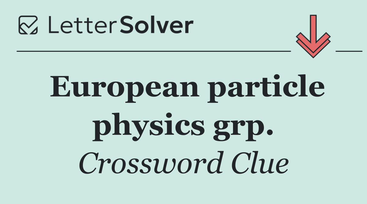 European particle physics grp.