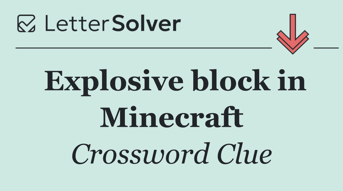 Explosive block in Minecraft