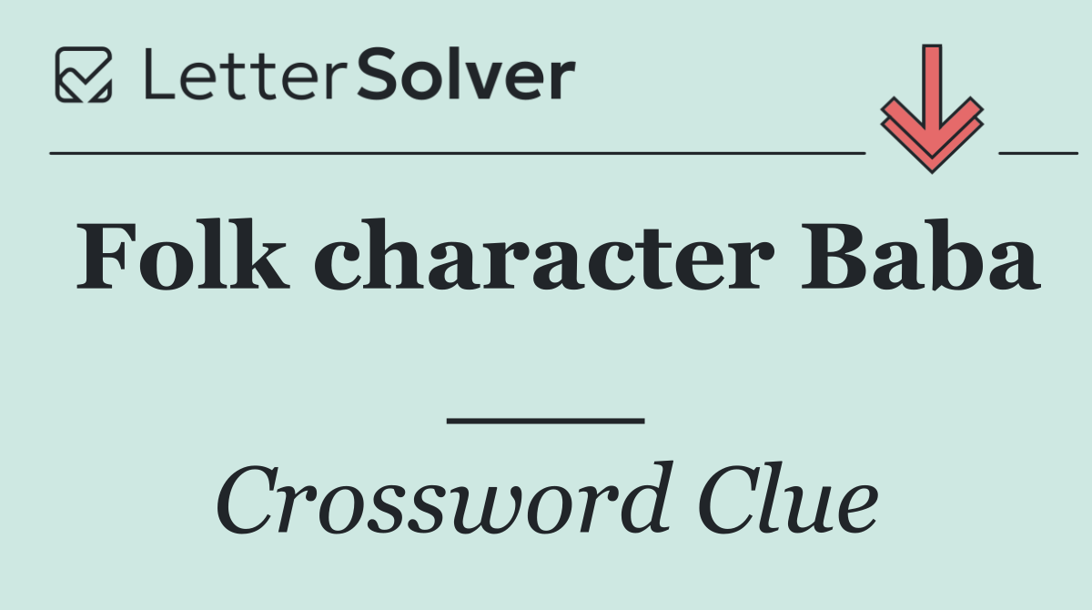Folk character Baba ___