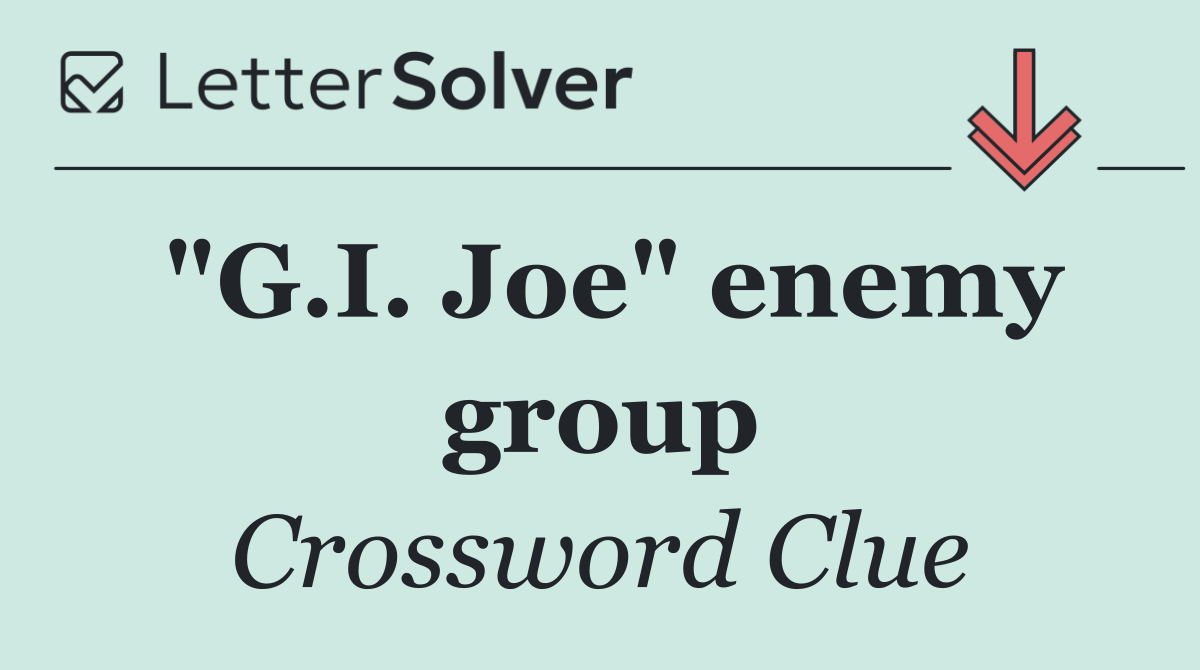 "G.I. Joe" enemy group