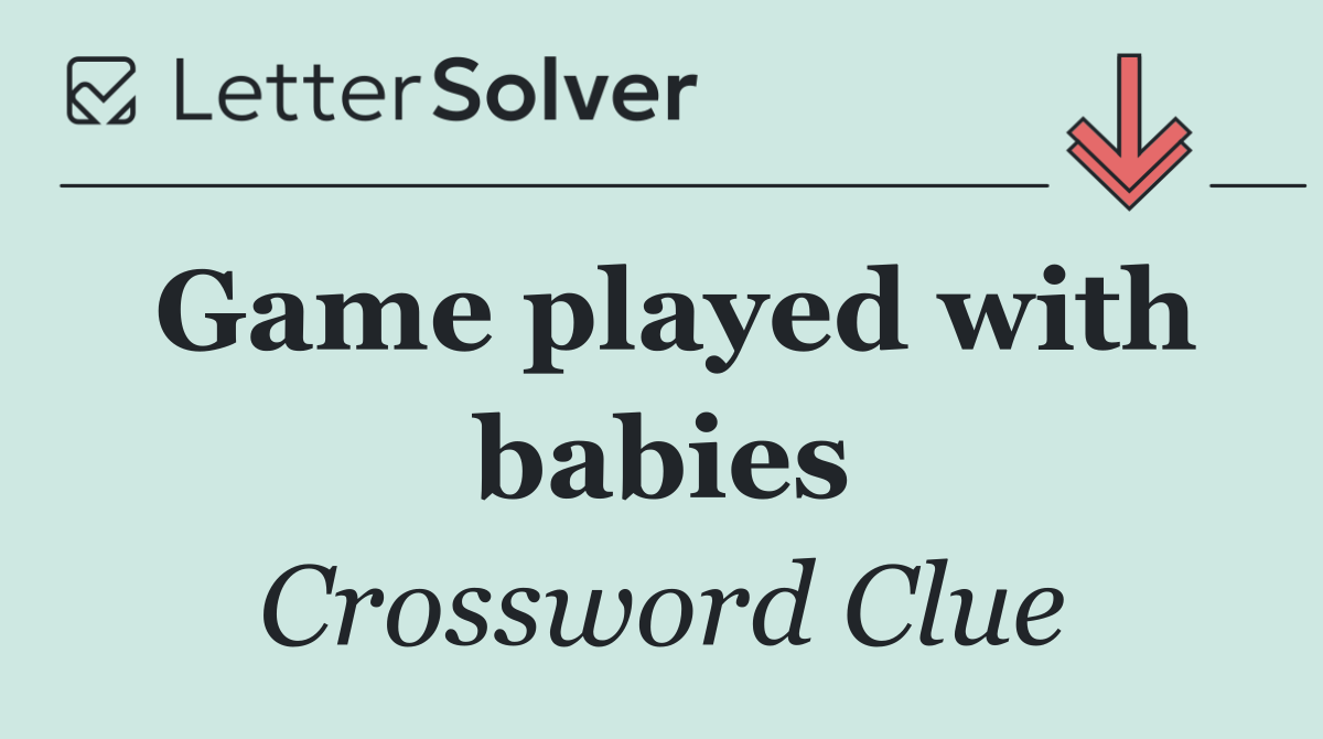 Game played with babies