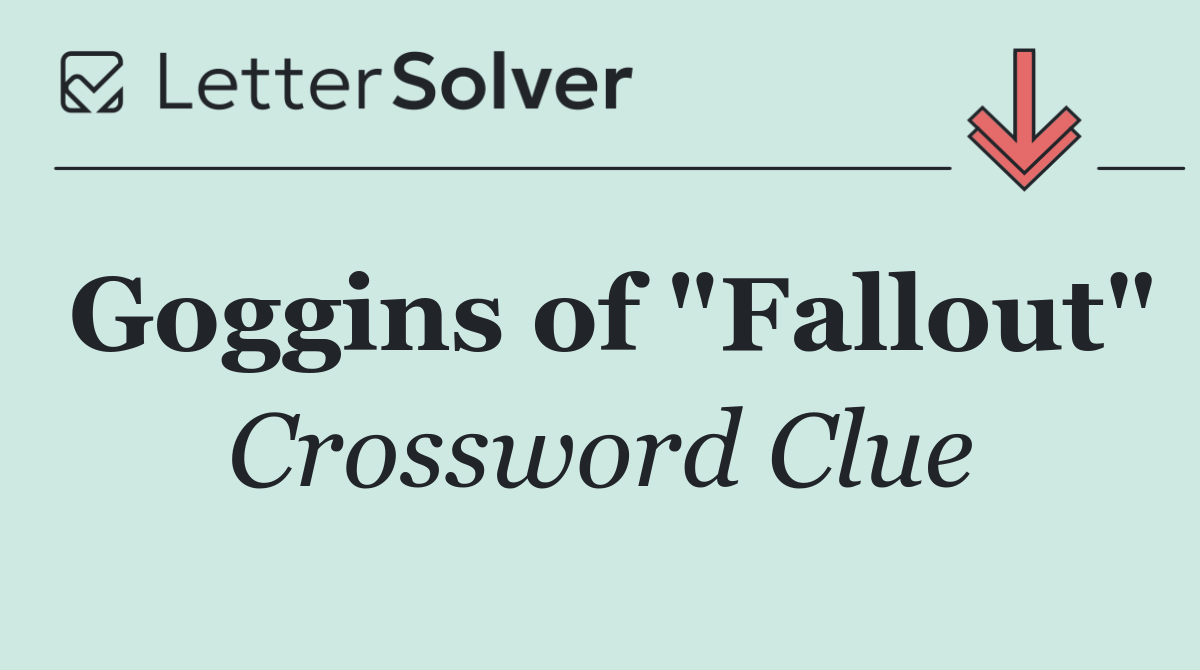 Goggins of "Fallout"