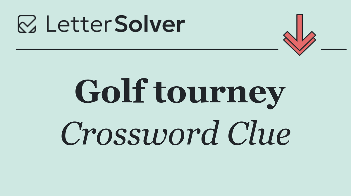 Golf tourney
