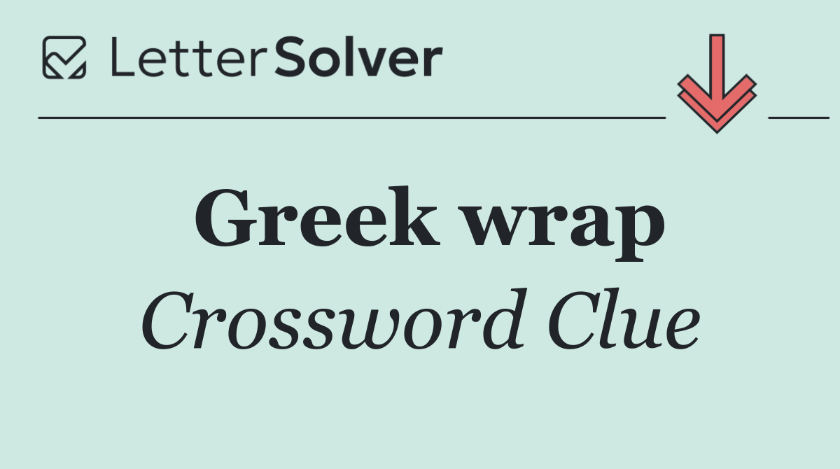 Greek wrap