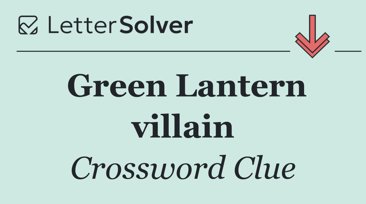 Green Lantern villain