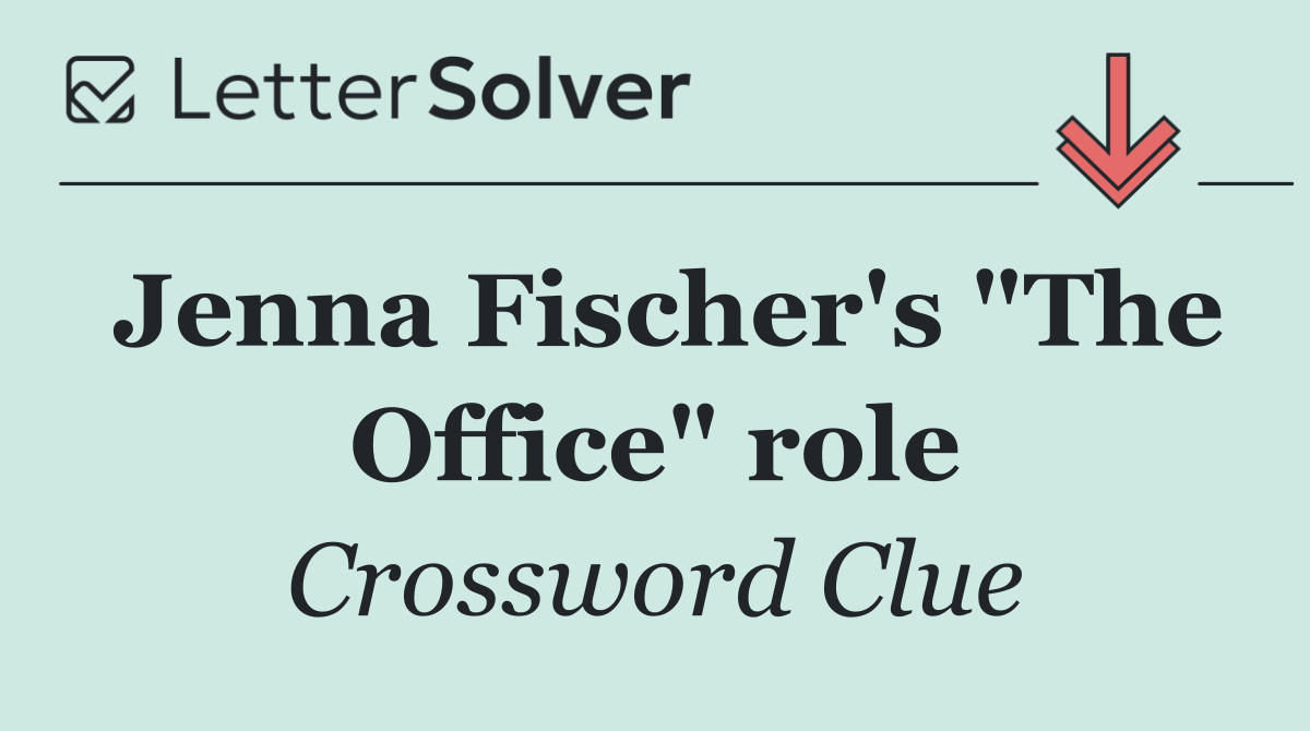 Jenna Fischer's "The Office" role