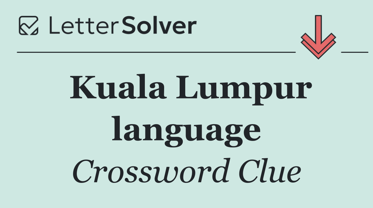 Kuala Lumpur language