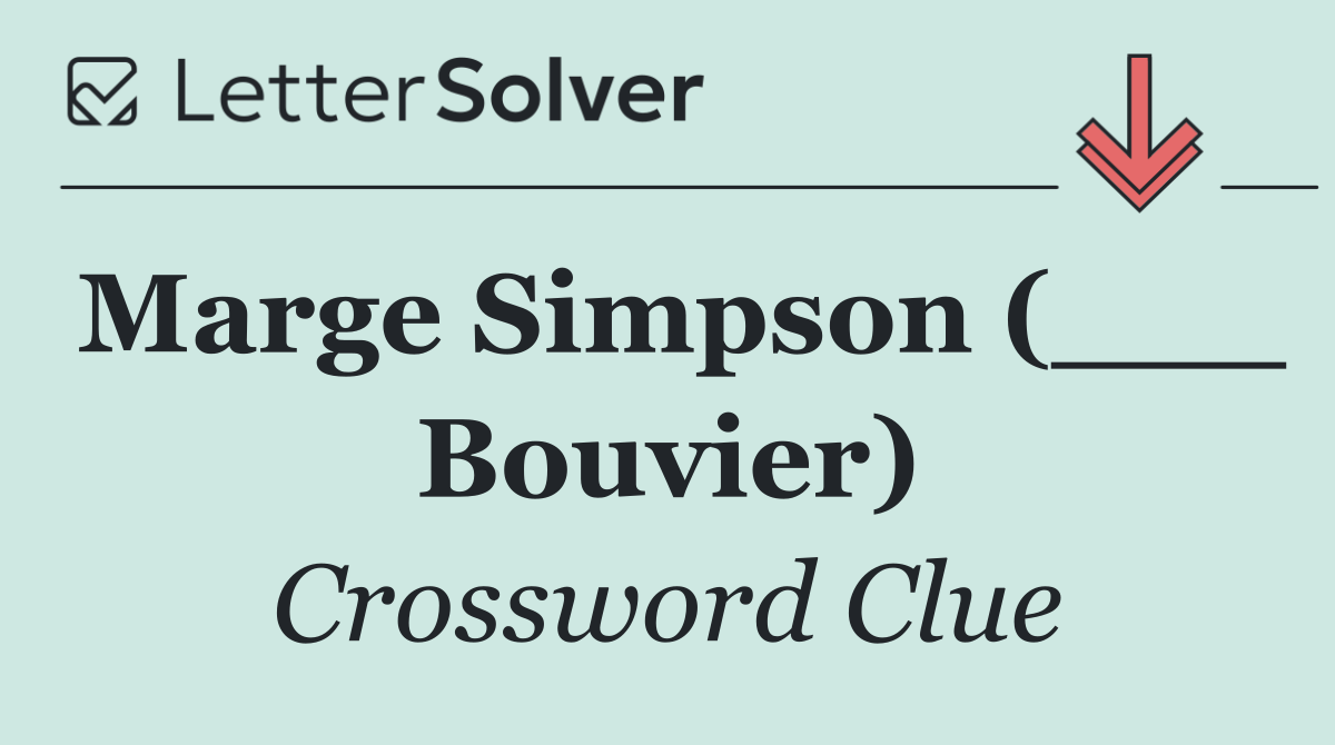 Marge Simpson (___ Bouvier)