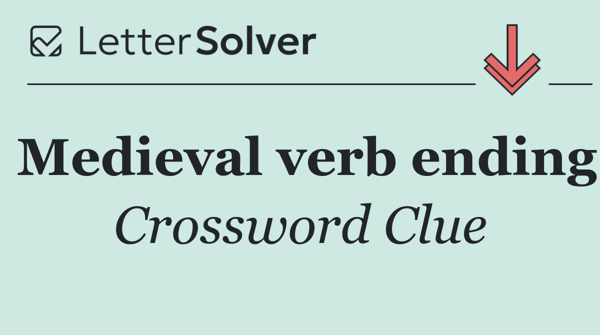 Medieval verb ending
