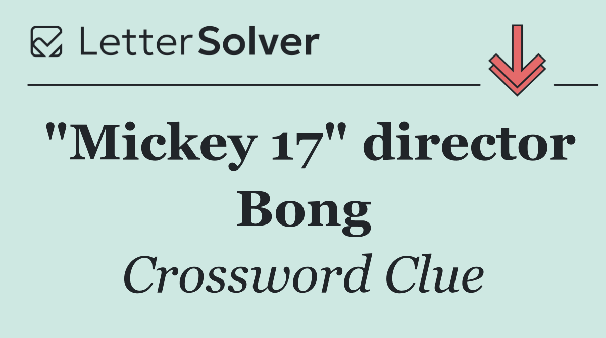 "Mickey 17" director Bong