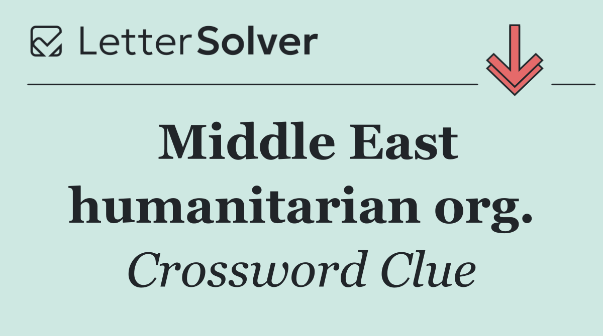 Middle East humanitarian org.