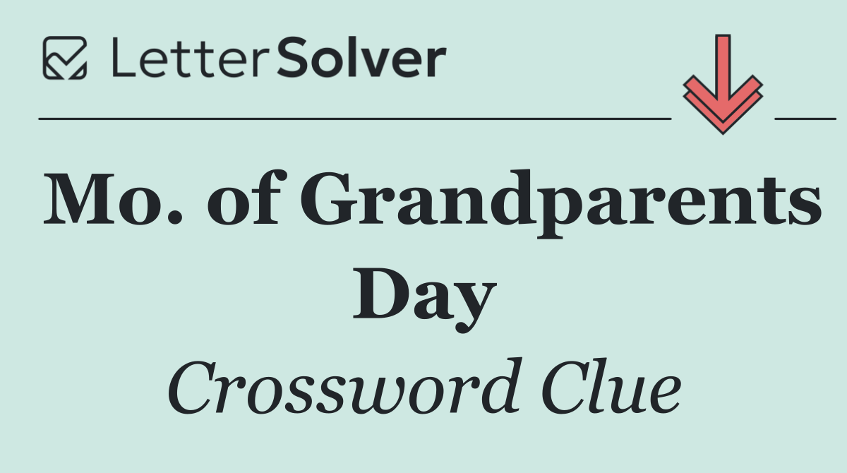 Mo. of Grandparents Day