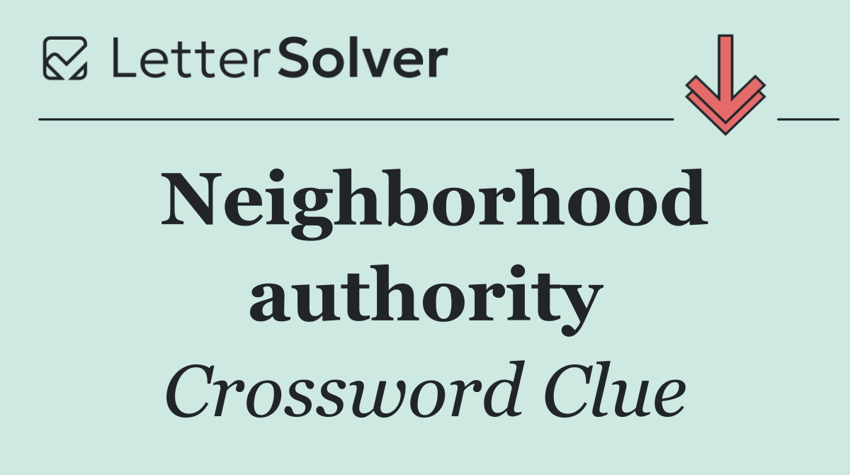 Neighborhood authority