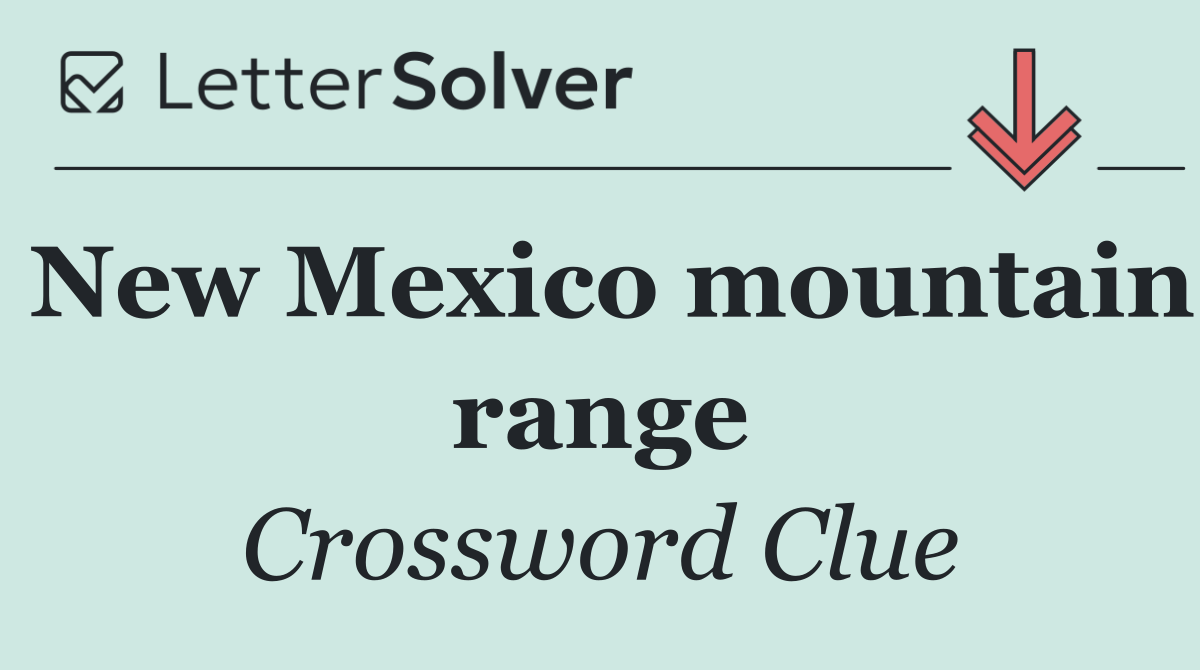 New Mexico mountain range