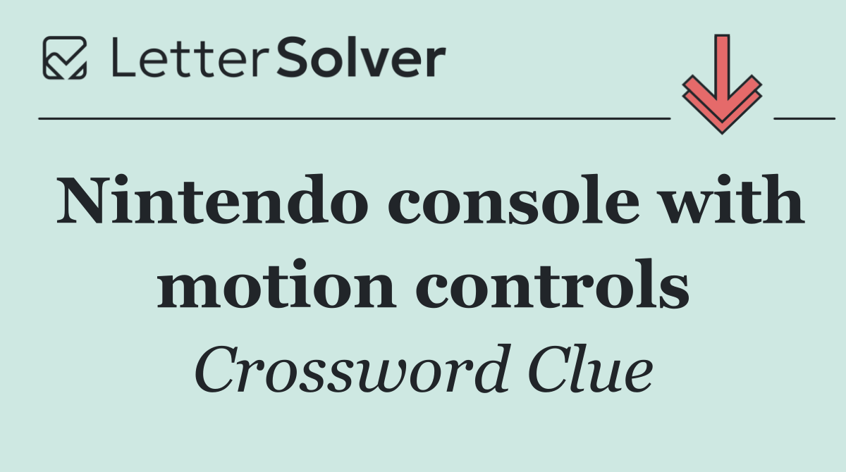 Nintendo console with motion controls