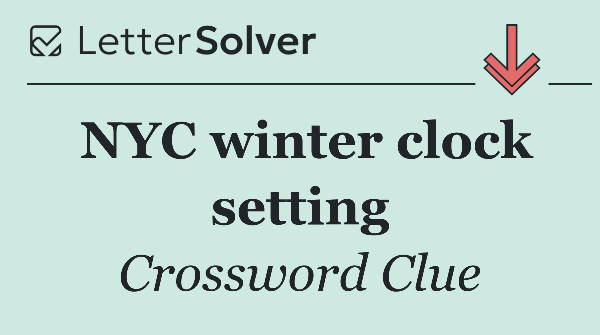 NYC winter clock setting