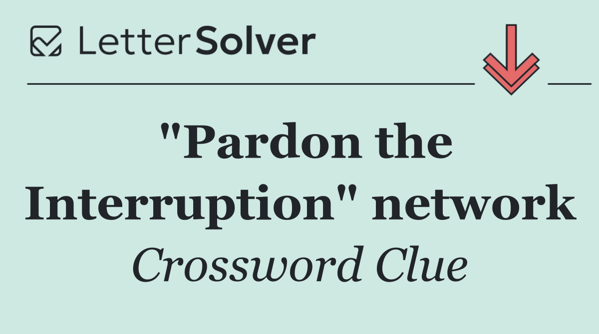 "Pardon the Interruption" network