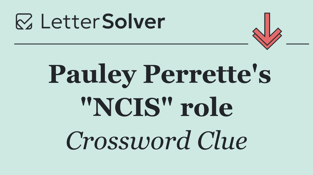 Pauley Perrette's "NCIS" role