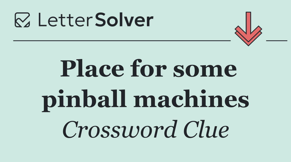 Place for some pinball machines