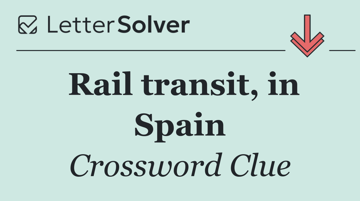 Rail transit, in Spain