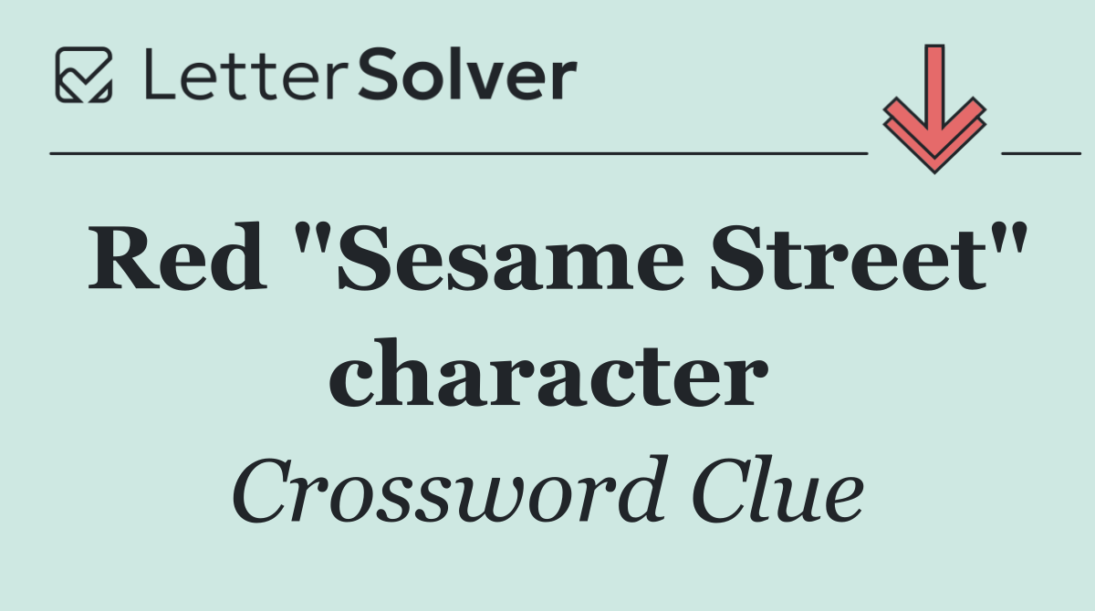 Red "Sesame Street" character