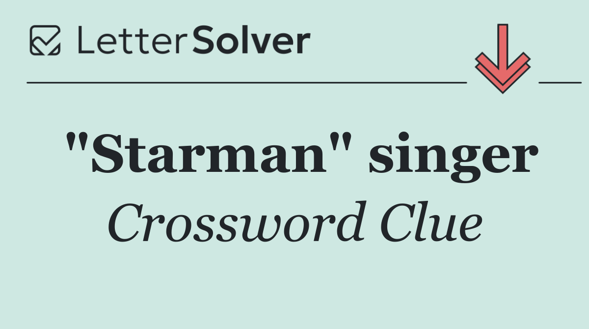 "Starman" singer