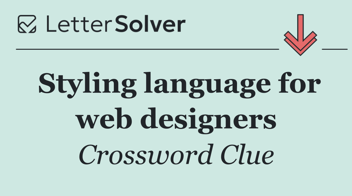 Styling language for web designers