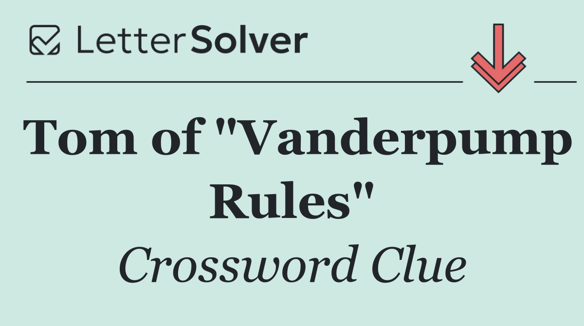 Tom of "Vanderpump Rules"