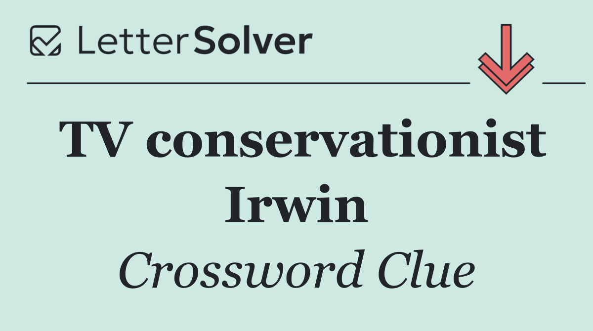 TV conservationist Irwin