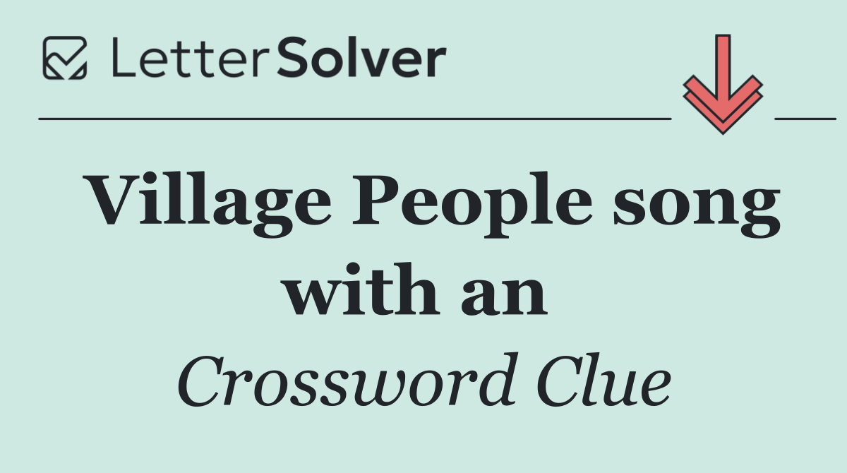 Village People song with an 