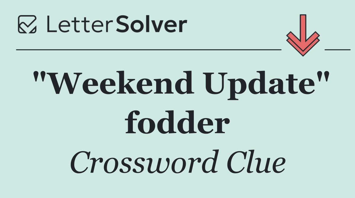 "Weekend Update" fodder