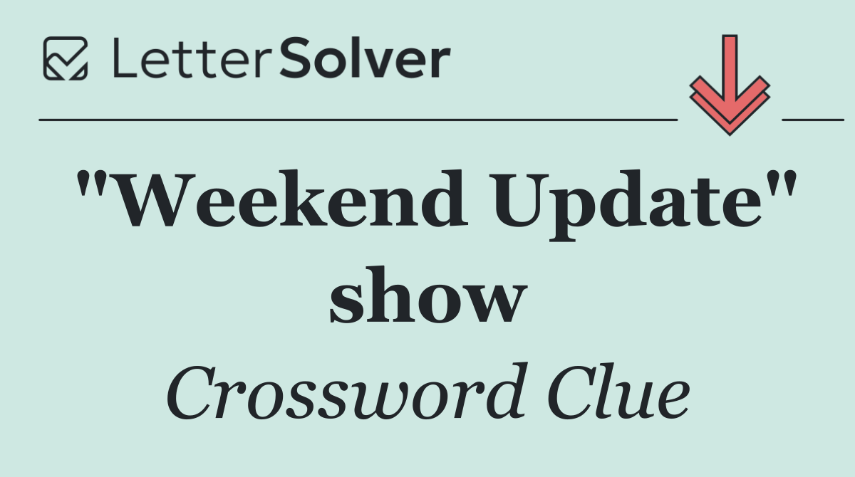 "Weekend Update" show