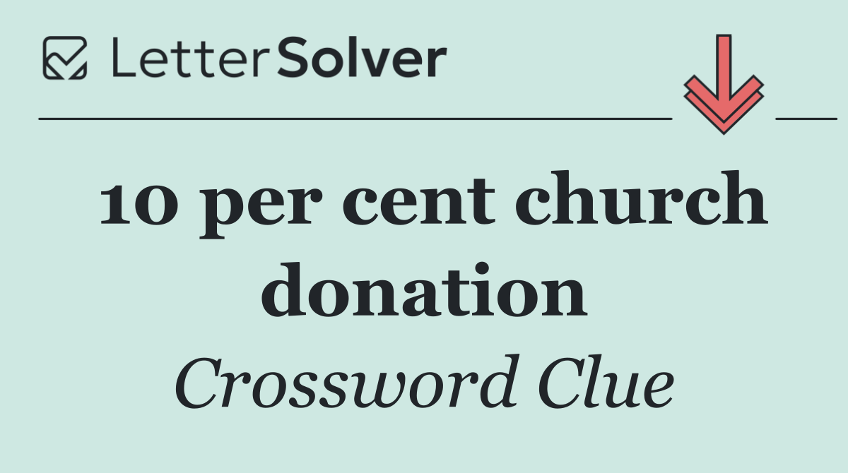 10 per cent church donation