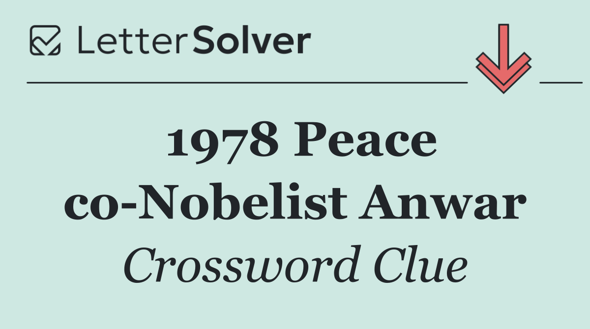 1978 Peace co Nobelist Anwar