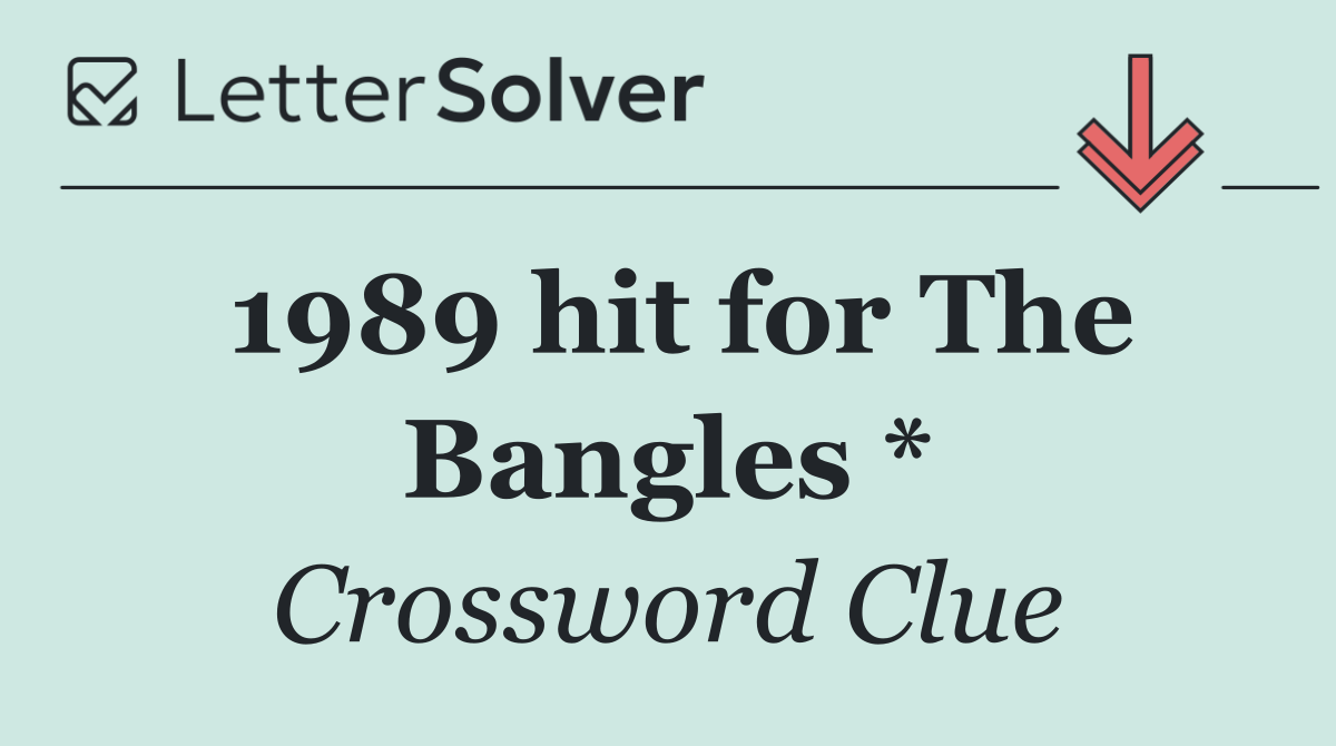 1989 hit for The Bangles *