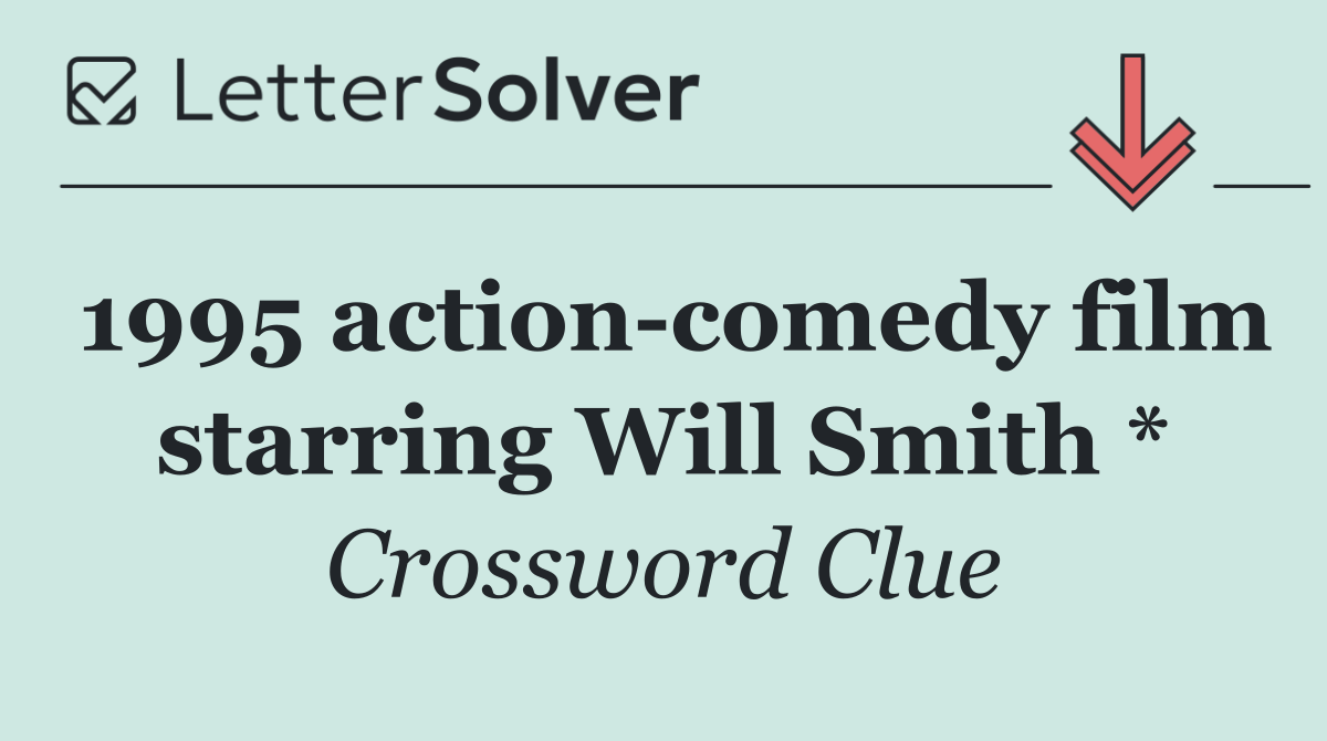 1995 action comedy film starring Will Smith *