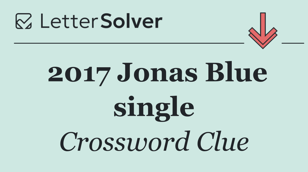 2017 Jonas Blue single