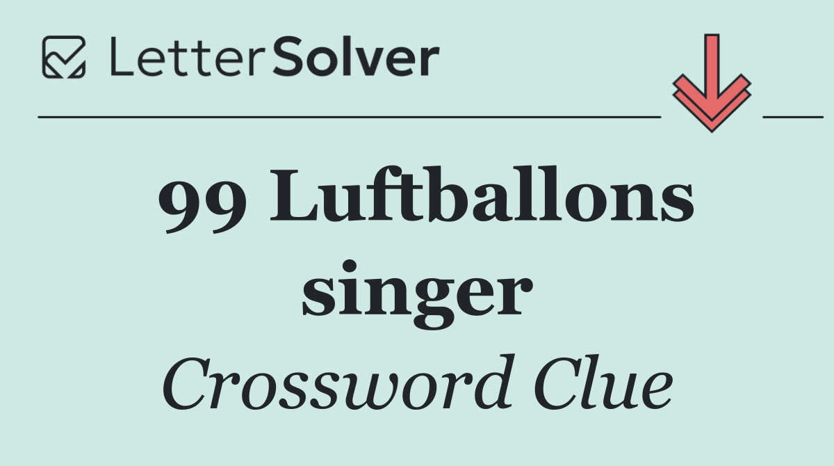 99 Luftballons singer