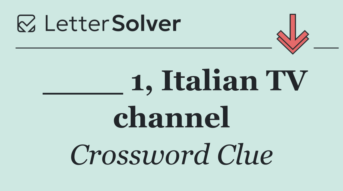 ____ 1, Italian TV channel