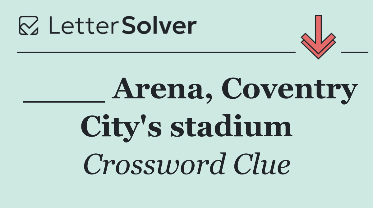 ____ Arena, Coventry City's stadium