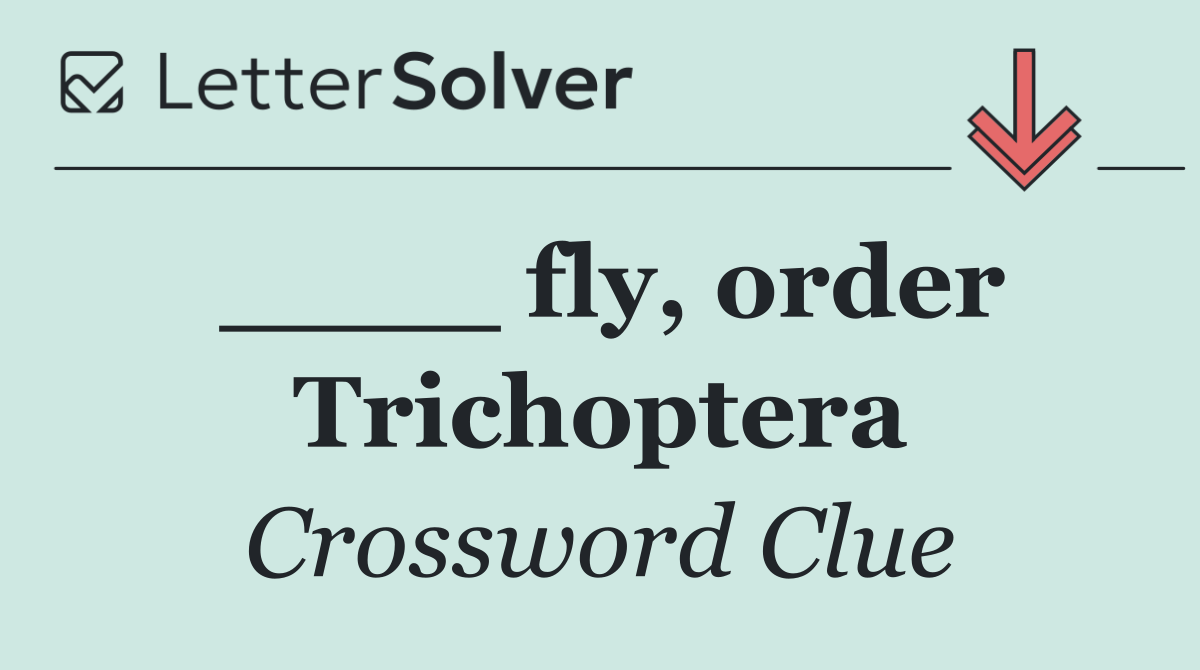 ____ fly, order Trichoptera