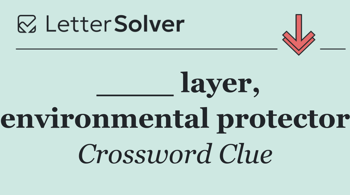 ____ layer, environmental protector