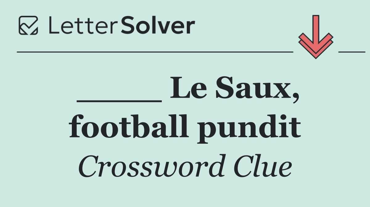 ____ Le Saux, football pundit