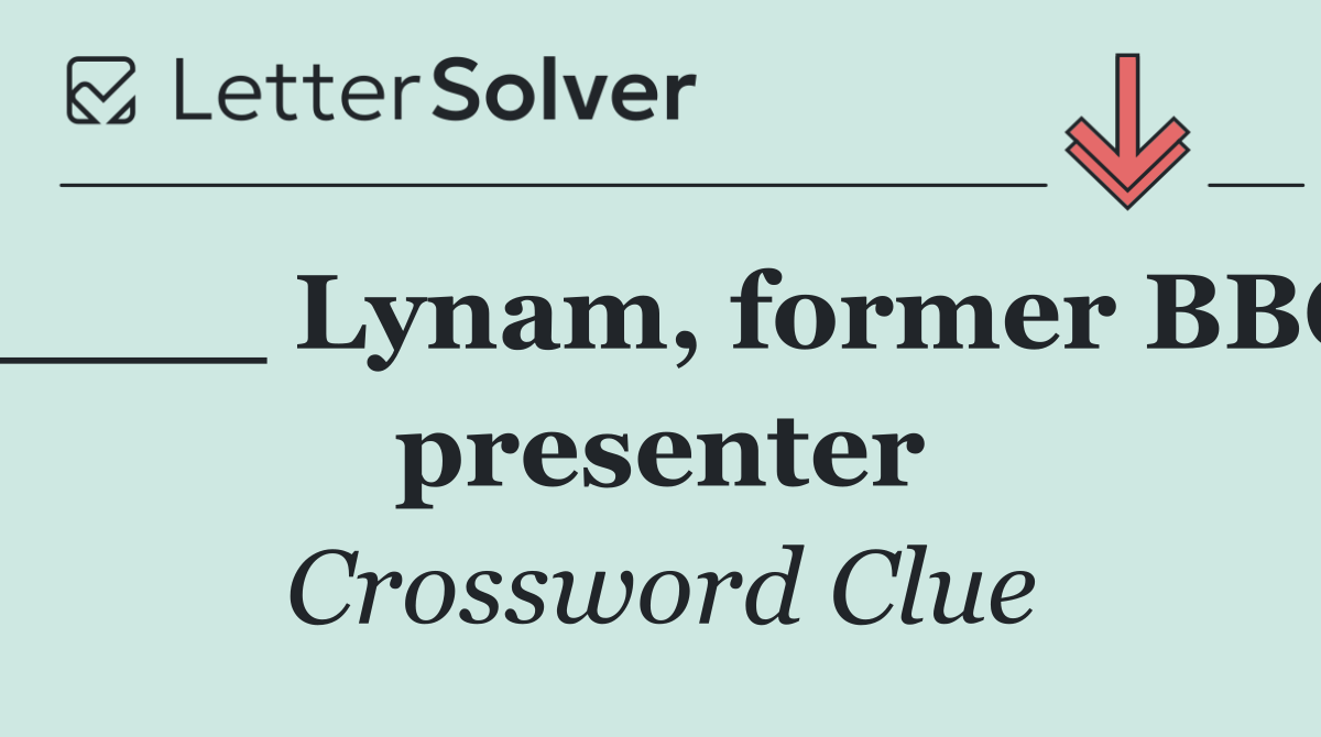 ____ Lynam, former BBC presenter