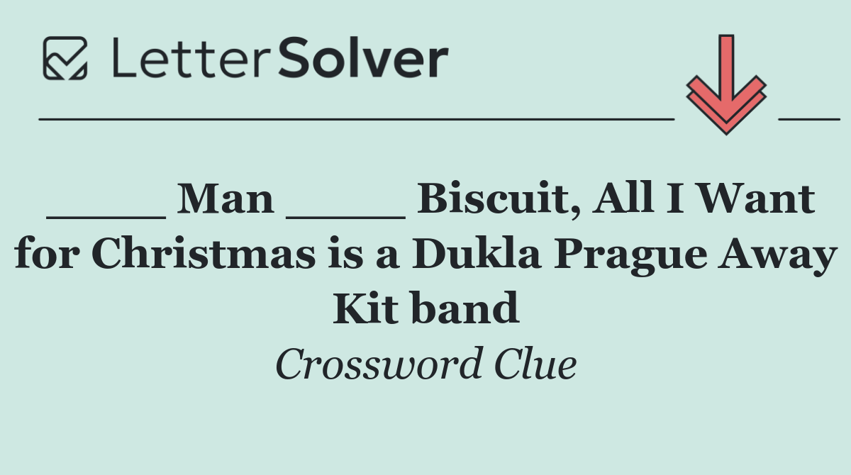 ____ Man ____ Biscuit, All I Want for Christmas is a Dukla Prague Away Kit band