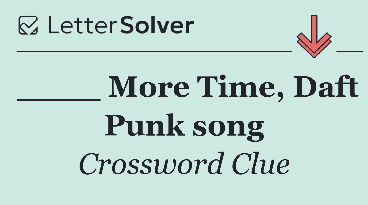 ____ More Time, Daft Punk song