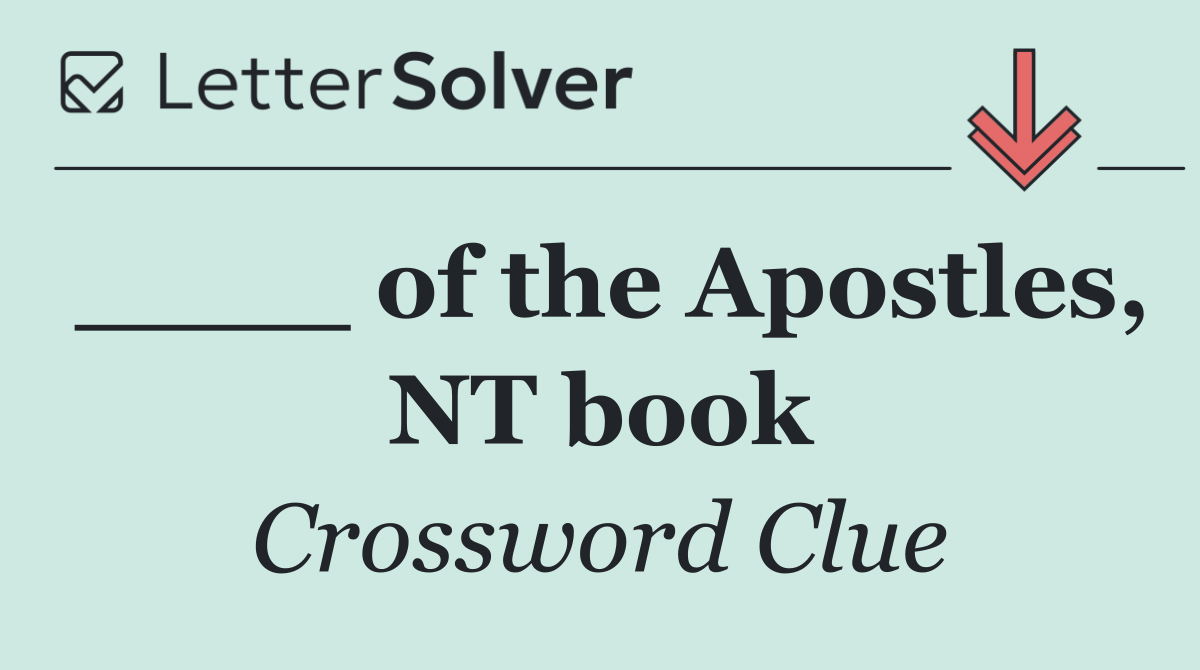 ____ of the Apostles, NT book
