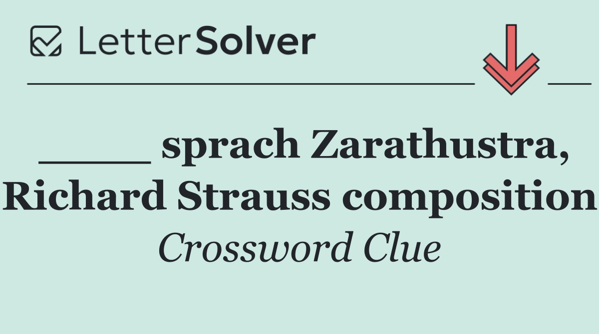 ____ sprach Zarathustra, Richard Strauss composition